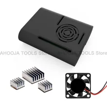 Для Raspberry Pi 3B+ чехол ABS Защитный Чехол Съемный чехол для Raspberry Pi 2B Pi 3B с охлаждающим вентилятором теплоотвод