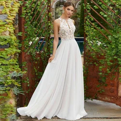 Eightree 2019 A-Line Wedding Dress vestido de casamento Button Back Halter Custom made mariee Vintage Appliques Bridal Gown Eightree 2019 A-Line Wedding Dress vestido de casamento Button Back Halter Custom made mariee Vintage Appliques Bridal Gown