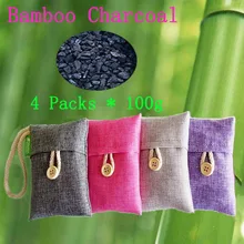4Packs* 100 г бамбуковый уголь мешок вонючий удаление активированного угля комплекты дезодорант для обуви поглощающий формальдегид