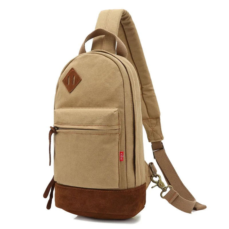 

2018 New Men Canvas Sling Chest Bag Vintage Travel Riding High Capacity CrossBody Messenger Casual Shoulder Back Pack
