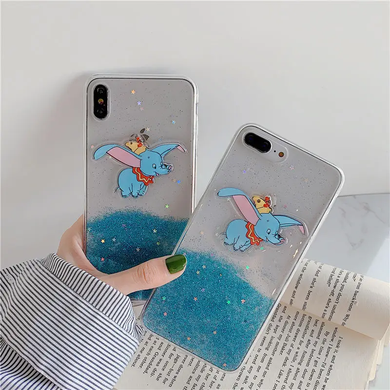 

Nova 2S 3 3e 3i 4 4e Cartoon Epoxy Glitter Dumbo Fly Elephant High Clear Soft TPU Rubber Gel Case for Huawei Mate 10 20 Pro