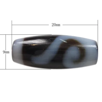 

Natural Tibetan Dzi Beads for making diy Jewelry Oval money hook & two tone 20x9x3mm Hole:Approx 1.5mm, Sold By PC