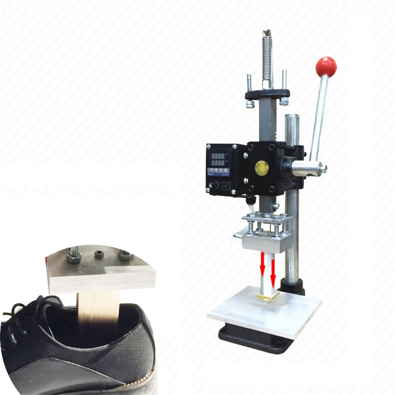 

Hot Foil Stamping Pressure Mark machine 5*7cm Manual Bronzing Machine for PVC leather PU Shoes insole Stamping
