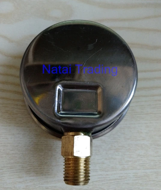 0-600Bar Manometer 60Mpa Pressure Gauge Silicone Oil Filled Stainless Steel Diameter 60mm