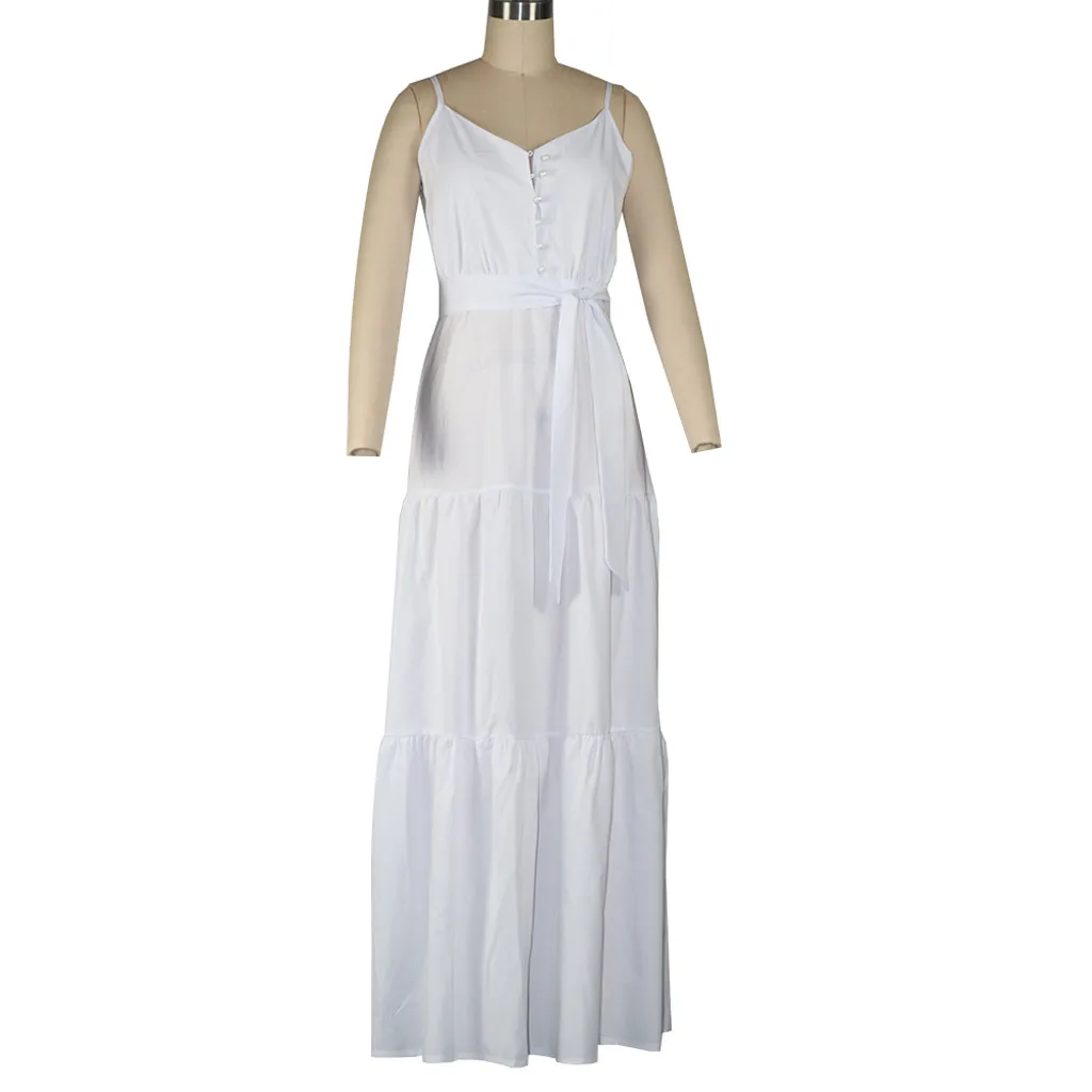 JAYCOSIN, новое летнее женское платье, бохо, без рукавов, на бретелях, v-образный вырез, бандаж, на тонких бретелях, вечерние, длинное платье, vestidos 9613