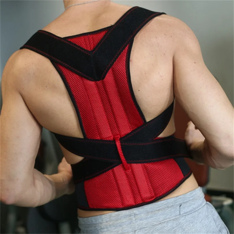 Ортопедический корсет унисекс корсет для спины для облегчения боли спины AFT-B003 - Цвет: Красный
