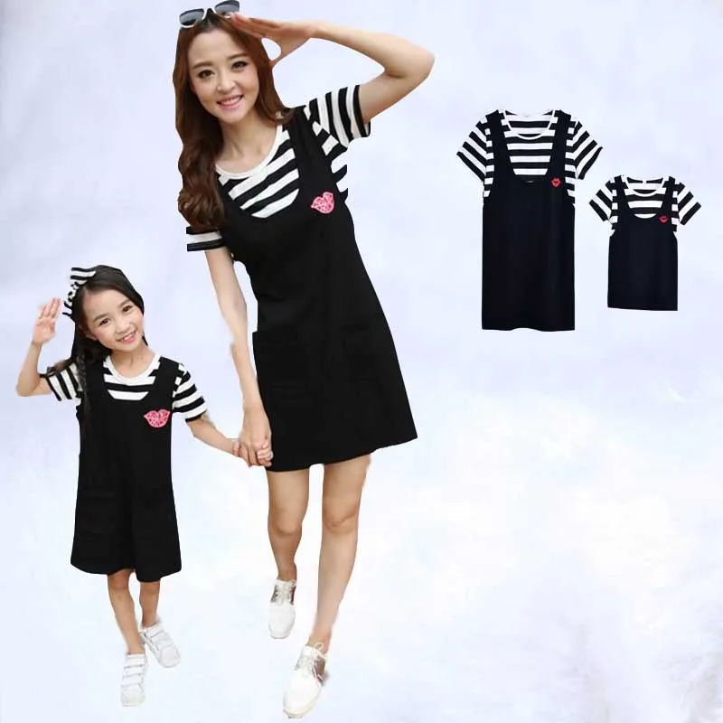

2019 summer mommy and me clothes family look matching mother daughter dresses clothesmom and daughter dress baby dress
