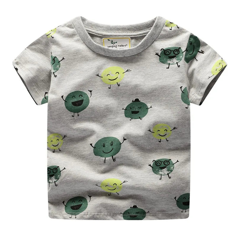 Детские футболки для мальчиков; одежда для малышей; хлопок; футболка с короткими рукавами и принтом с героями мультфильмов для мальчиков; топы; футболки; детская одежда - Цвет: 6052
