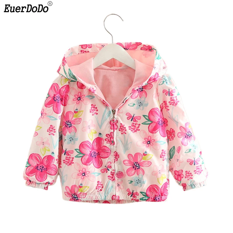 Jacket For Girls Baby Spring And Autumn Zipper Coat Hooded Jacket For
