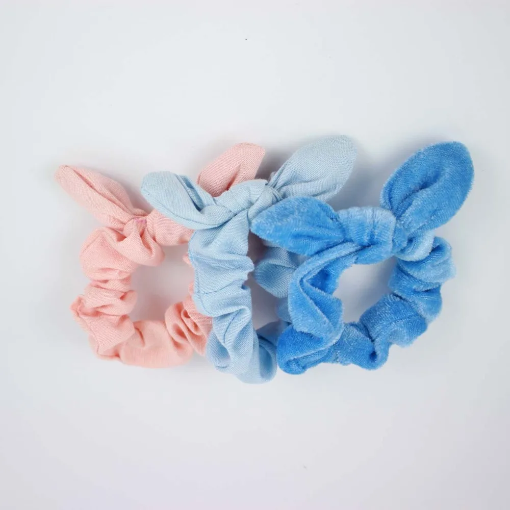 Wholesale 3 different color cute rabbit ears elastic hair bands for ...