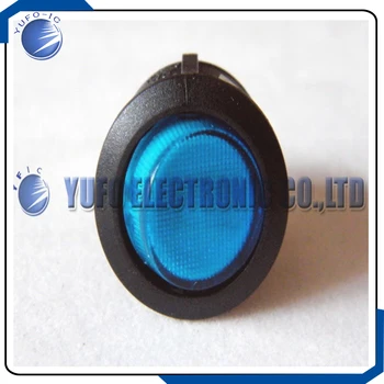 

Free Shipping One Lot 50pcs blue light 6A 250V AC boat rocker switch 3 pin