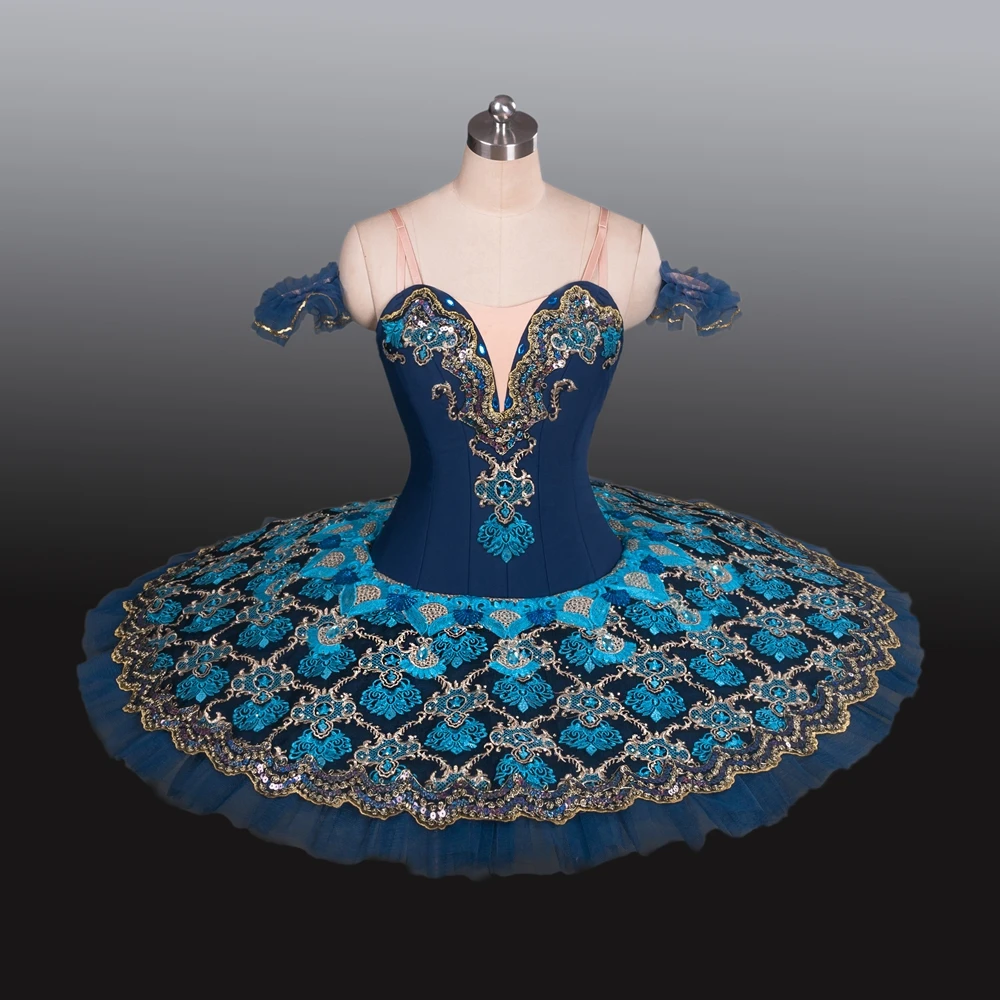 High Quality Royal Blue YAGP Professional Ballet Nutcracker Competiton Tutu Women Classical Pancake Doll Tutu Costume Dress
