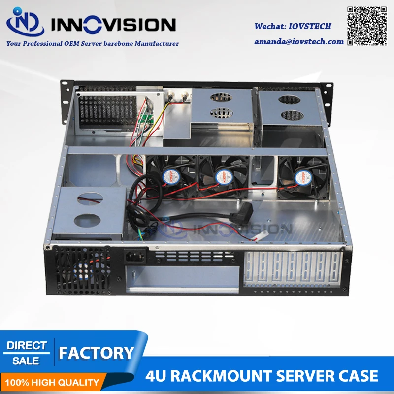 Шасси 2U для монтажа в стойку ATX совместимы с серверными полуобхватными PCI PCIe