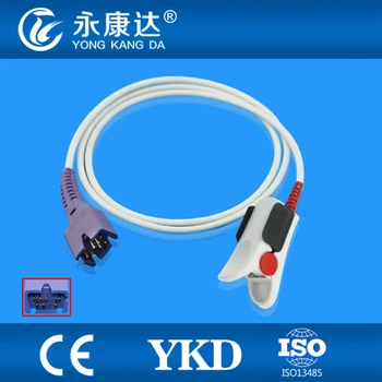 

3PCS/ LOT Free Shipping For DB9 7Pin Masimo Reusable Adult Finger Clip Spo2 Sensor Probe,1M