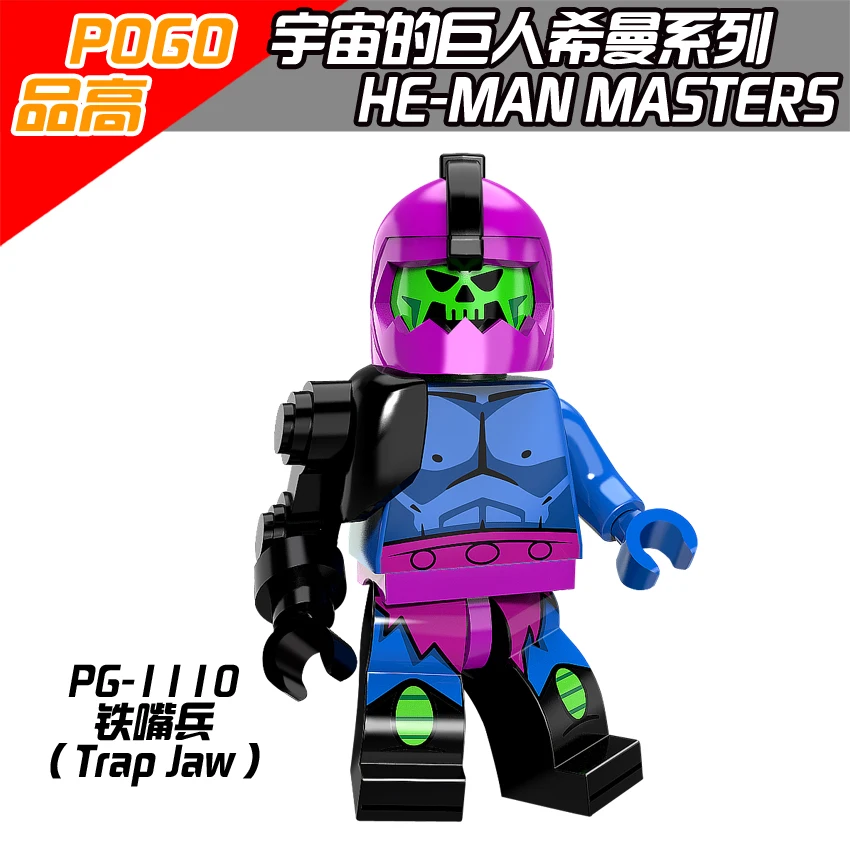 

Legoings Building Blocks Trap Jaw PG1110 Super Heroes HE-Man MASTERS Manaface Children DIY Action Toy Figures Compatible Legoing