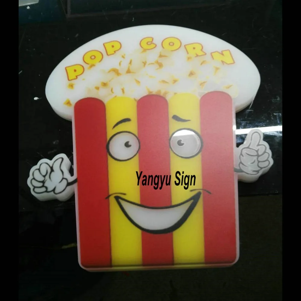 Caixa de Luz ao ar Personalizado Livre Led Ice Cream Shop Sign 3d Letras Sinal 3 led letters