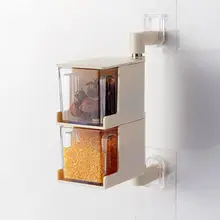 Новые креативные настенные прозрачные банки для приправ в стиле пасты, кухонная полка для специй, бутылки для приправ, коробка-шейкер, ложка 2