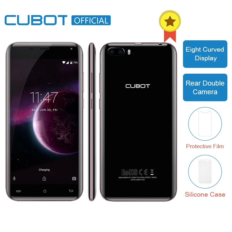 Original Cubot Magic Curved Display MT6737 Quad Core Rear Dual Cameras Smartphone font b Android b