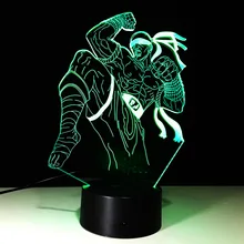 3d лампа Таиланд воин 7 цветов светодиодный ночник для детей сенсорный светодиодный Usb Настольный Lampara Lampe детский спальный ночник