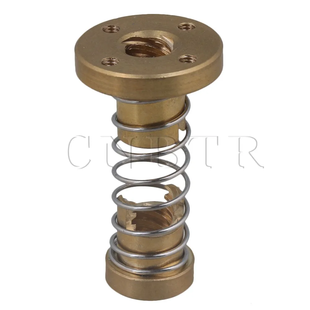 

CNBTR T8 Anti-backlash Spring Loaded Nut for 8mm Trapezoidal Rod Lead Screw