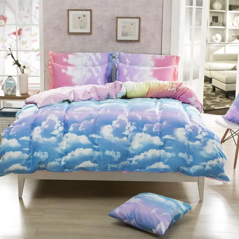 colorful cloud 3d bedding set summer designer bedding sets king bright colored sheet sets