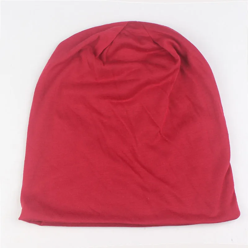 Xthree Женская Осенняя тонкая Хлопковая мужская шапка Skullies Beanies, весенняя шапка бини, одноцветные шапки для женщин - Цвет: wine
