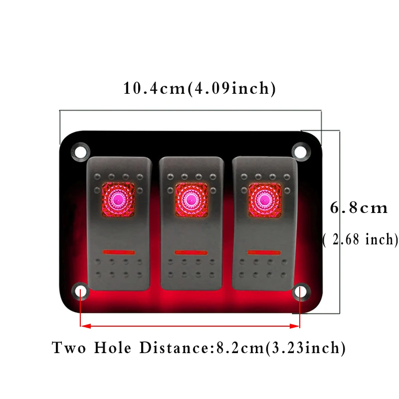 3 6 банд двойной светодиодный светильник морской лодки RV кулисный переключатель панель 12 в 24 В Универсальная автомобильная панель управления для лодки Зажигалка Розетка