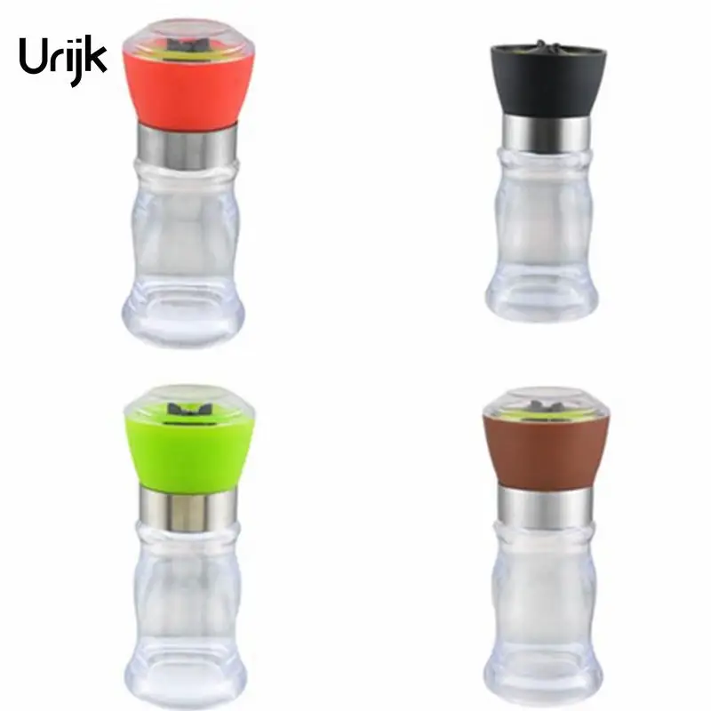 Urijk Plastic Pepper Mill Grinder Slim Fit Spice Salt Pepper Mills
