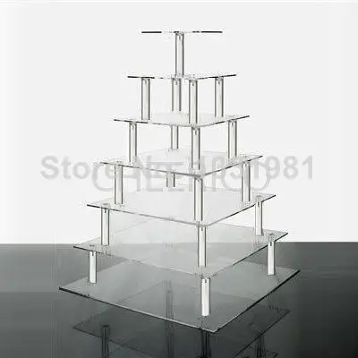 Soporte De Cupcakes Acrílico De 6 Niveles – Exhibidor Redondo Para Fiestas (Displaypro, 567 Mm)