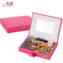 Оптом и в розницу модная переносная кожаная шкатулка для ювелирных изделий 5 цветов большое пространство креативный чехол для хранения ювелирных изделий