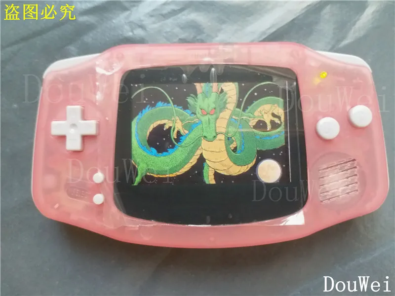 

High Quality AGB-101 Backlight Portable Game Console for Nintendo Game Boy Advance GBA Full Set Game Console Backlit Pink Clear