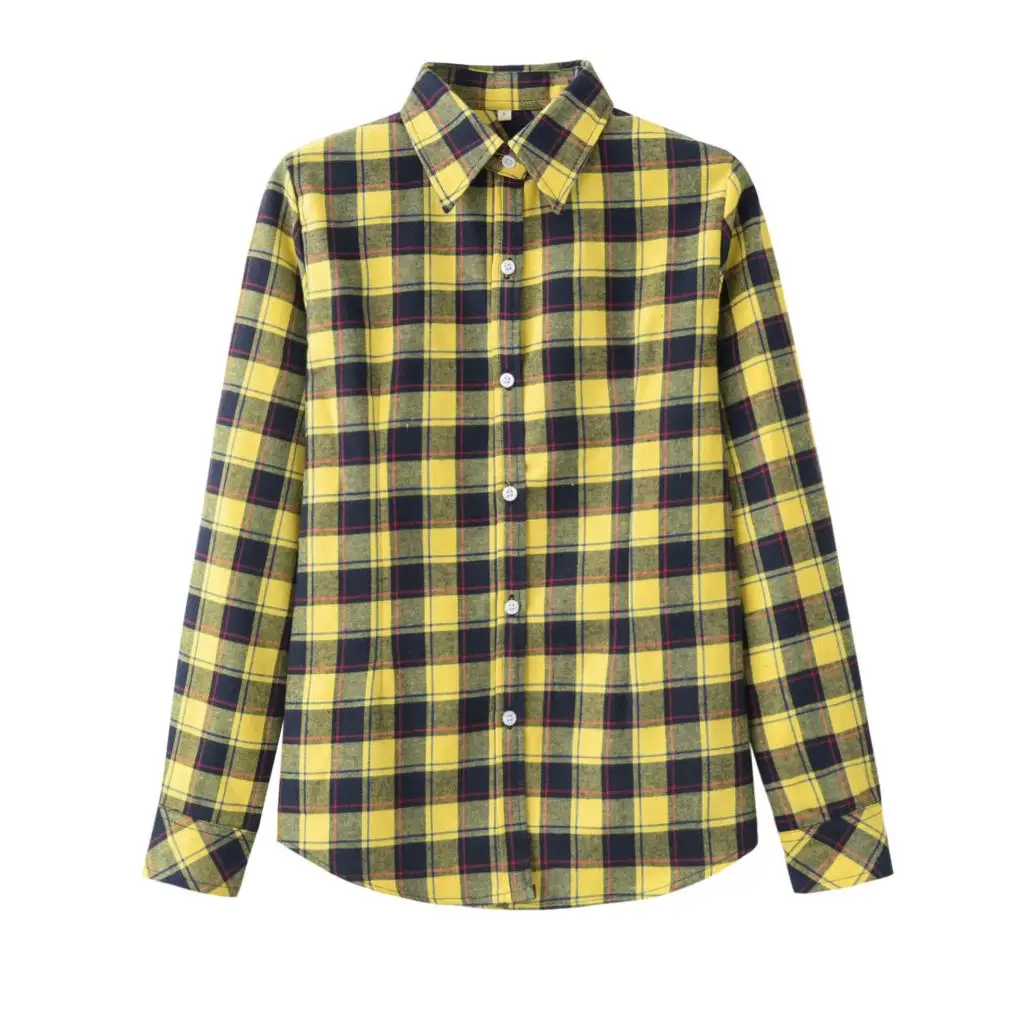 Women's Classy Plaid Flannel Shirt-5