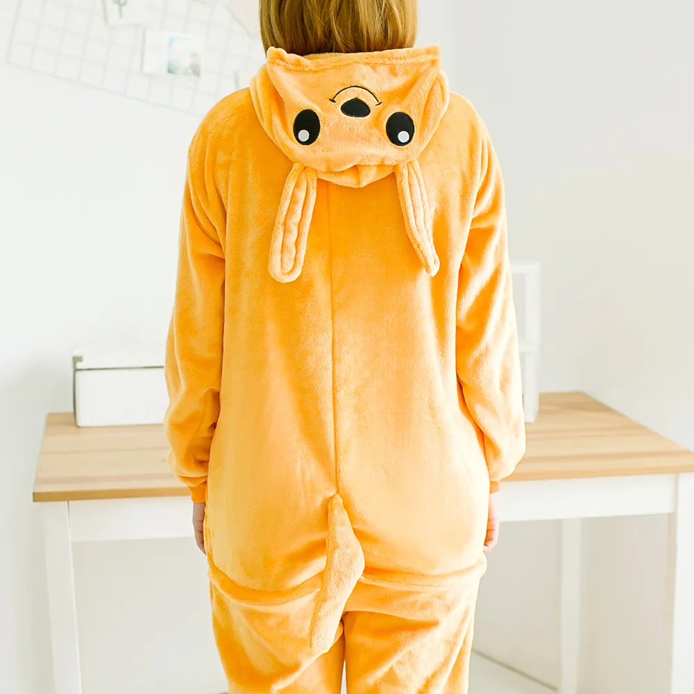 Взрослые Kigurumi Пижама кенгуру комплекты детская одежда для сна с животным костюм