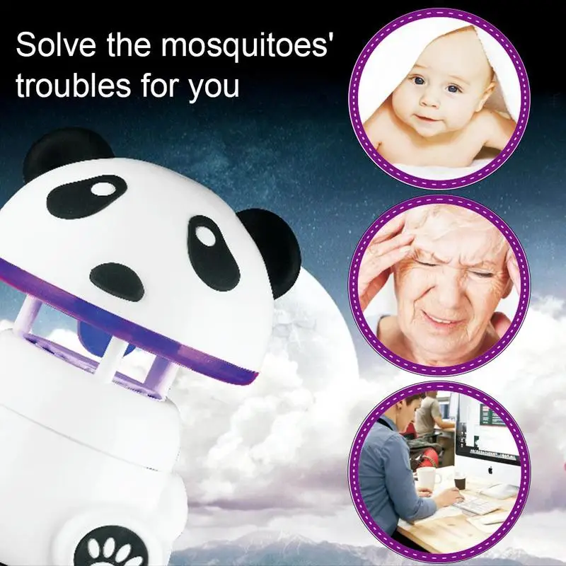 Chiclits USB Panda Mosquito Killer Light LED Insect Trap Lamp Mosquito Pest Moth Inhaler Household Indoor Bug Zapper For Baby (2)