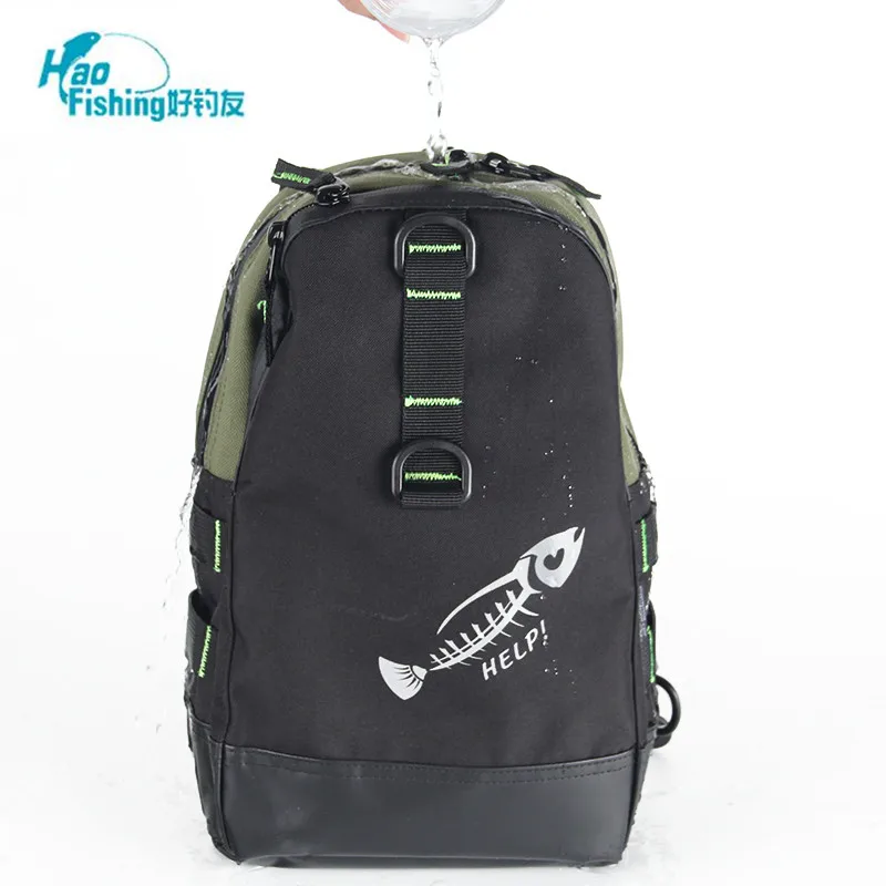 Fishing multi-purpose bag 34cm*20cm*11cm Two-Layer Waterproof Canvas Outdoor Portable large Capacity Fishing Tackle Bags Pesca