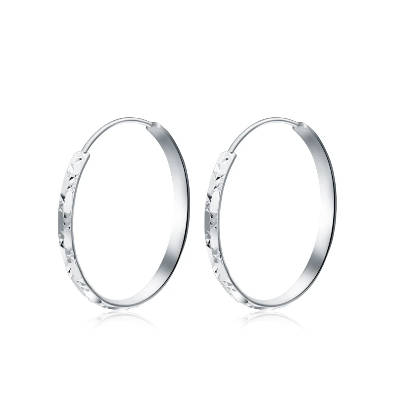 

Solid Gold Earrings Women Big Circle Hoop Earrings 5.49g