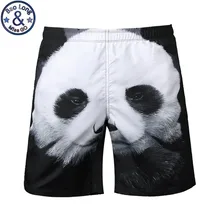 Хорошее качество мужские пляжные шорты 3D принт животные панда брендовая летняя повседневная одежда шорты быстросохнущая одежда