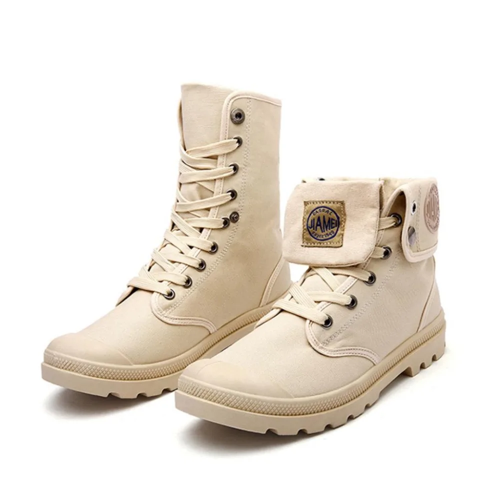 

GZHOUSE 2118 New Men Shoes Male Desert Work Ankle Boots Men's Working Combat Military Stitching Botas Comfortable Canvas Shoes