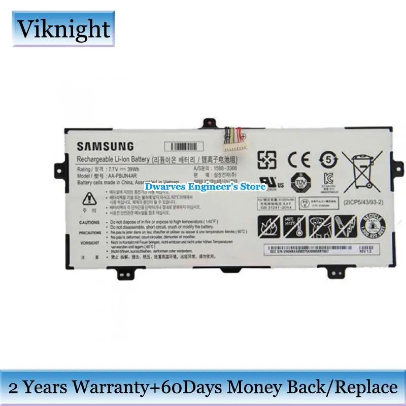 

7.7V Genuine AA-PBUN4AR Battery 39Wh Li-ion Rechargeable Battery for Samsung 900X5L 940X3LK02 Notebook 9 Spin NP900X5LK01CN