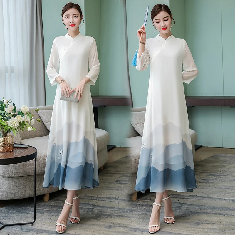 

2019 chinese women traditional dress silk satin qipao top cheongsam lace short sleeve qipao dresses chinese wedding dress
