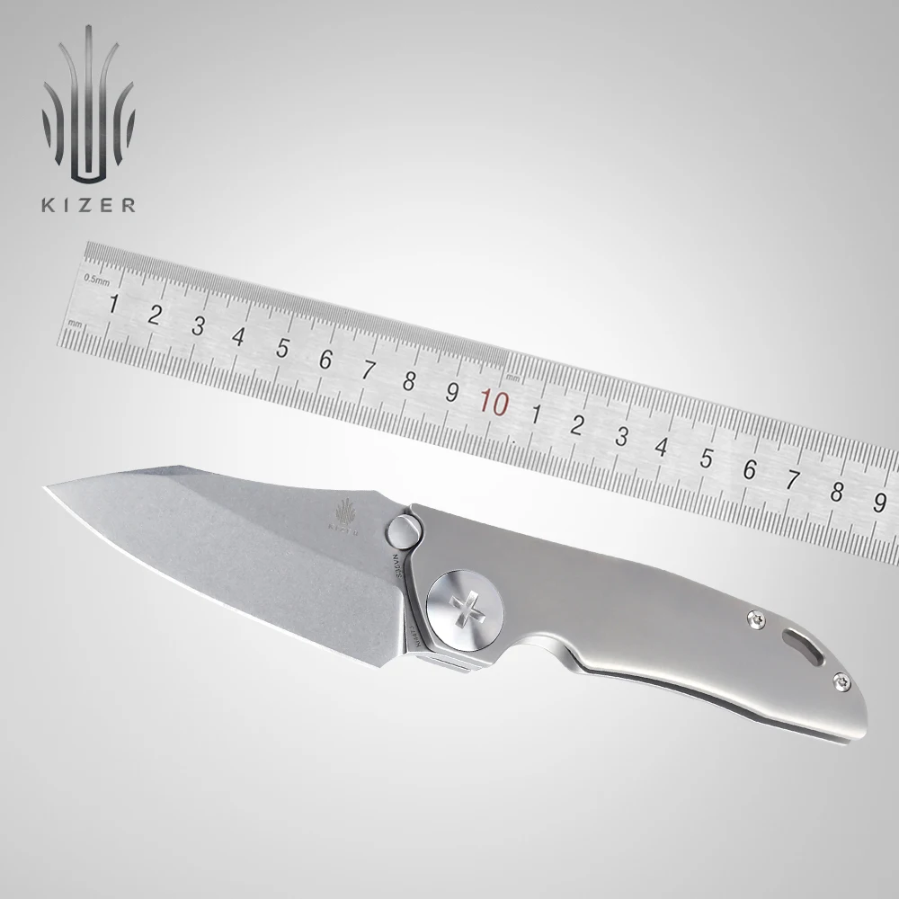 

Kizer knives hunting Ki4473 GPB1 knife survival titanium knife high quality outdoor edc tool