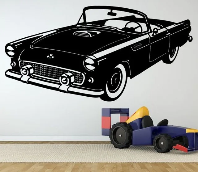 Car Sticker Vehicle Decal Classic Cars Posters Vinyl Wall Decals
