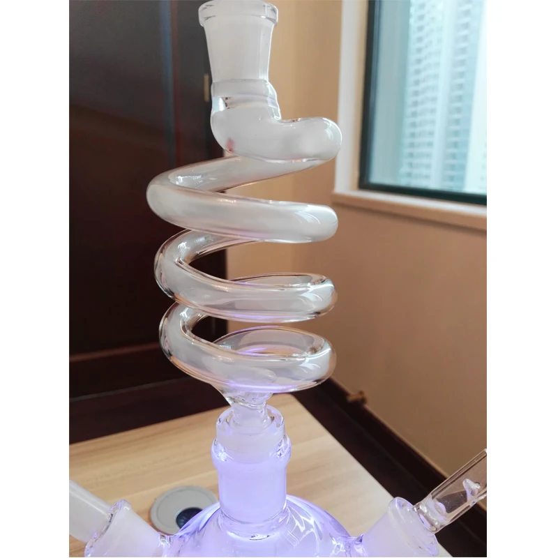 1 шт. 14 мм dia led спиральное стекло chicha twirl part shisha подключение к кальяну стеклянная