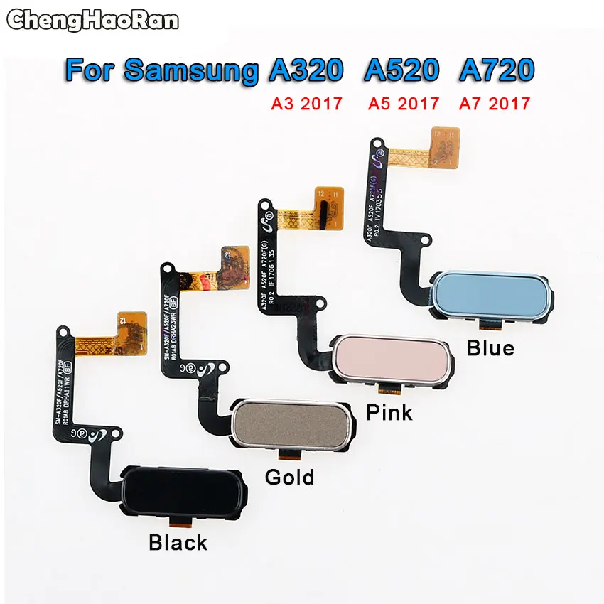 

ChengHaoRan Touch ID Fingerprint Sensor Home Return Key Menu Button Flex Cable For Samsung Galaxy A3 A320 A5 A520 A7 A720 (2017)