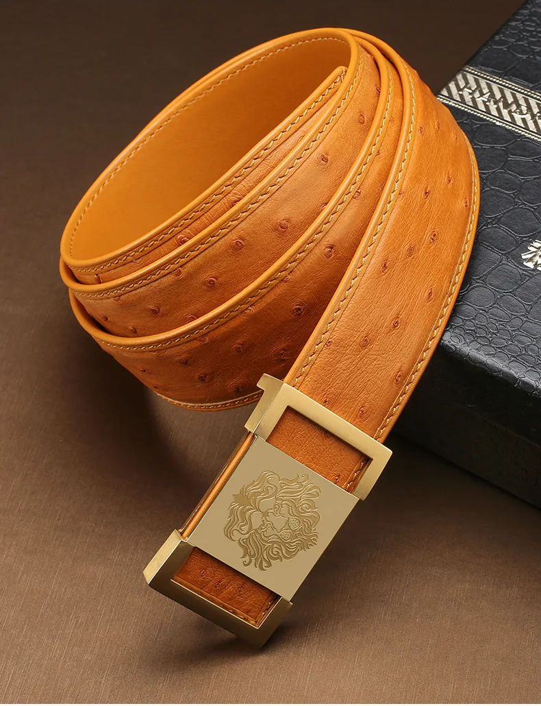 ostrich leather belts