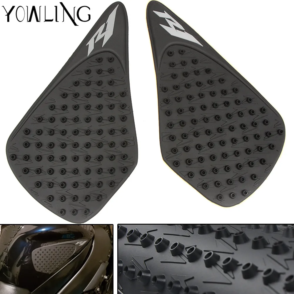 Motorcycle Anti slip Tank Pad 3M Side Gas Knee Grip Traction Pads Protector Sticker For Yamaha YZF R1 2007 2008 YZF-R1 K7 K8