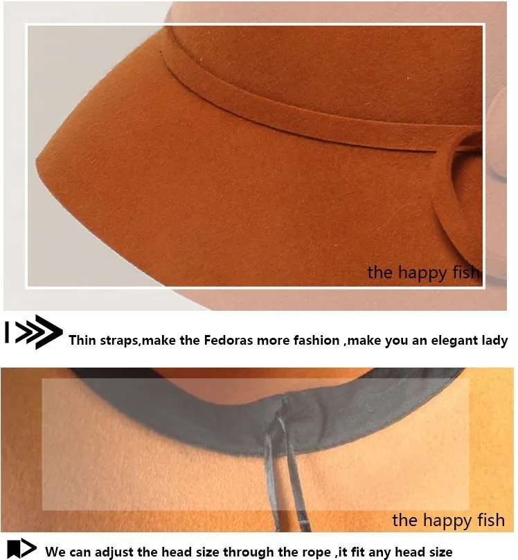 Charming Fedoras ! Women Fedora Hat for Woman Fedora Hats Wide Brim Fedora hat Women Wool  Fedoras Flora (6)