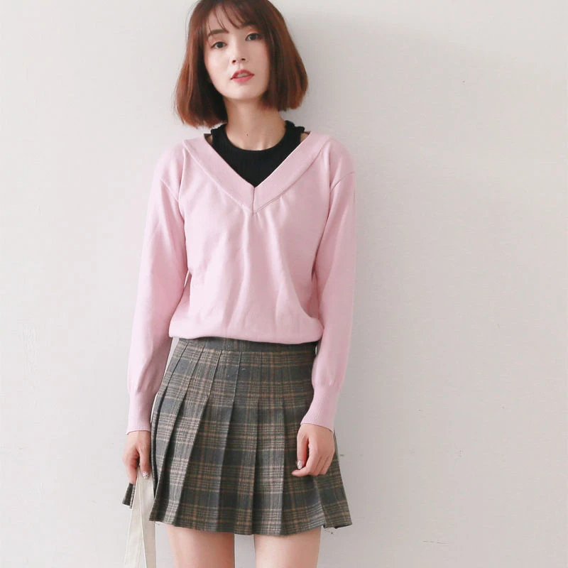 

ELEXS Women Fashion Summer High Waist Pleated Skirt Wind Cosplay Plaid Skirt kawaii Female Mini Skirts Short Under it