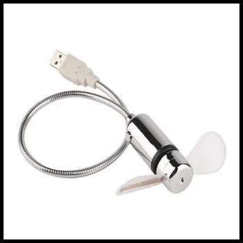 

Portable Mini Flexible Gooseneck USB LED Temperature Fan for PCs Notebooks PDAs Soft blades flexible high performan