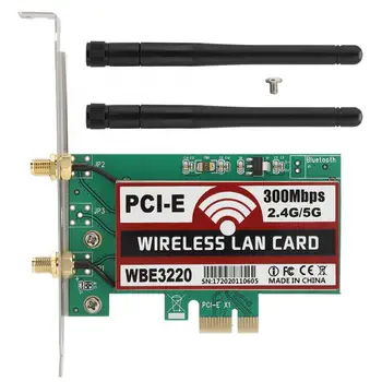 

3220 Desktop Computer Wireless PCI-E Network Card 300mbps 2.4G/5G for Windows/Hackintosh